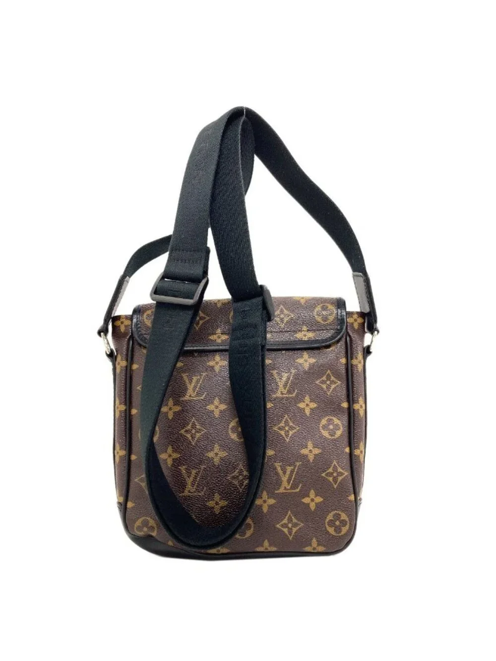 Louis Vuitton Bus PM Monogram Macassar Shoulder Bag Canvas
